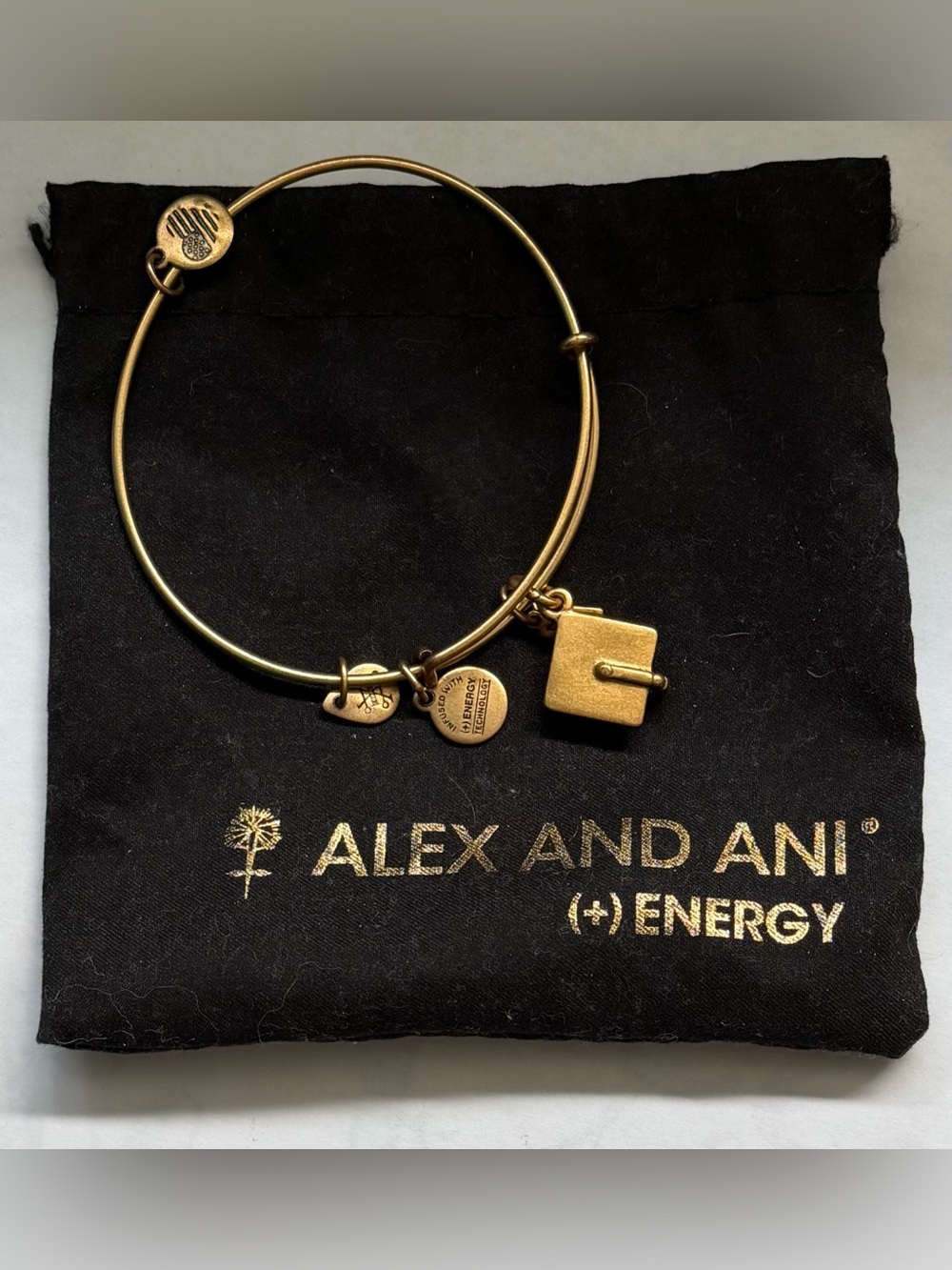 Alex and Ani Gold 2017 Graduation Cap Bracelet